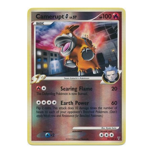 Camerupt G 19/147 Platinum Supreme Victors Reverse Holo Rare Pokemon Card NEAR MINT TCG