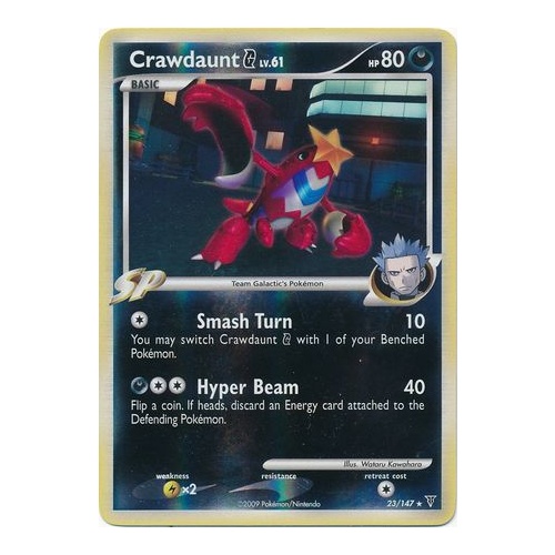 Crawdaunt G 23/147 Platinum Supreme Victors Reverse Holo Rare Pokemon Card NEAR MINT TCG