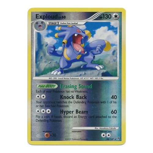 Exploud 28/147 Platinum Supreme Victors Reverse Holo Rare Pokemon Card NEAR MINT TCG