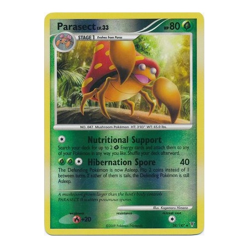 Parasect 38/147 Platinum Supreme Victors Reverse Holo Rare Pokemon Card NEAR MINT TCG