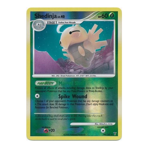 Shedinja 44/147 Platinum Supreme Victors Reverse Holo Rare Pokemon Card NEAR MINT TCG