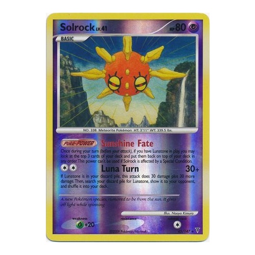 Solrock 45/147 Platinum Supreme Victors Reverse Holo Rare Pokemon Card NEAR MINT TCG