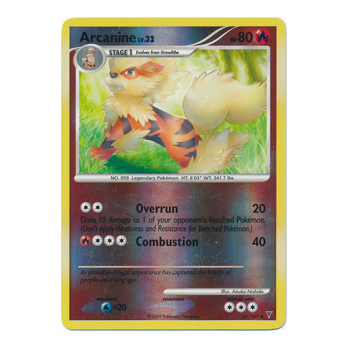 Arcanine 50/147 Platinum Supreme Victors Reverse Holo Uncommon Pokemon Card NEAR MINT TCG