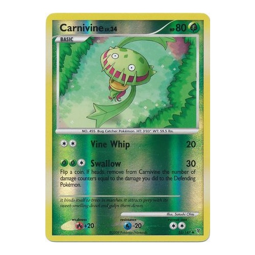 Carnivine 53/147 Platinum Supreme Victors Reverse Holo Uncommon Pokemon Card NEAR MINT TCG