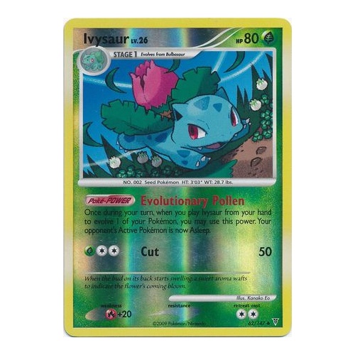 Ivysaur 62/147 Platinum Supreme Victors Reverse Holo Uncommon Pokemon Card NEAR MINT TCG