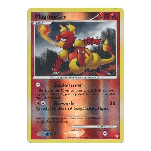 Magmar 65/147 Platinum Supreme Victors Reverse Holo Uncommon Pokemon Card NEAR MINT TCG
