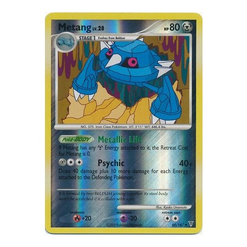 Metang 69/147 Platinum Supreme Victors Reverse Holo Uncommon Pokemon Card NEAR MINT TCG