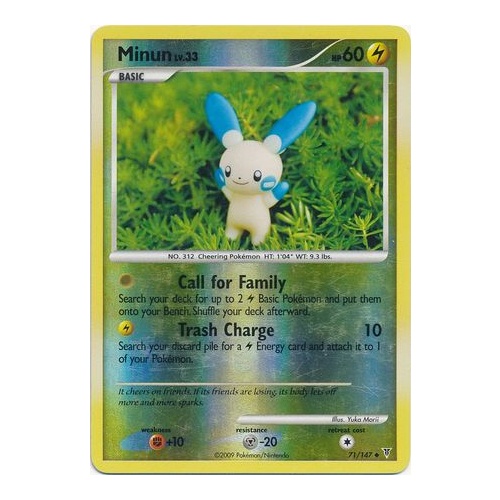 Minun 71/147 Platinum Supreme Victors Reverse Holo Uncommon Pokemon Card NEAR MINT TCG