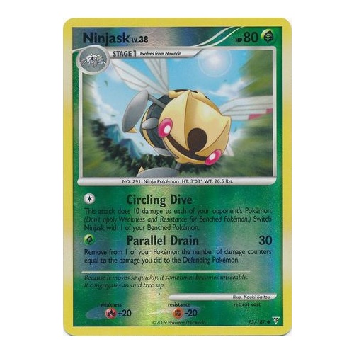 Ninjask 73/147 Platinum Supreme Victors Reverse Holo Uncommon Pokemon Card NEAR MINT TCG