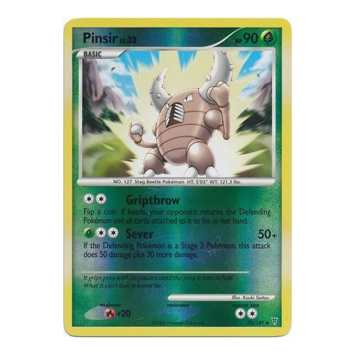 Pinsir 75/147 Platinum Supreme Victors Reverse Holo Uncommon Pokemon Card NEAR MINT TCG