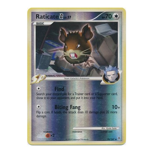 Raticate G 78/147 Platinum Supreme Victors Reverse Holo Uncommon Pokemon Card NEAR MINT TCG