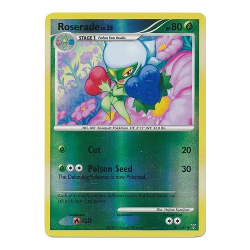 Roserade 81/147 Platinum Supreme Victors Reverse Holo Uncommon Pokemon Card NEAR MINT TCG