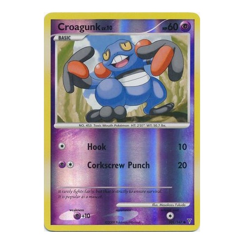 Croagunk 101/147 Platinum Supreme Victors Reverse Holo Common Pokemon Card NEAR MINT TCG