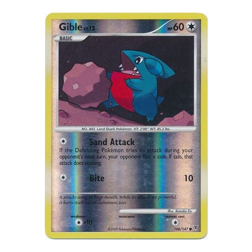 Gible 106/147 Platinum Supreme Victors Reverse Holo Common Pokemon Card NEAR MINT TCG
