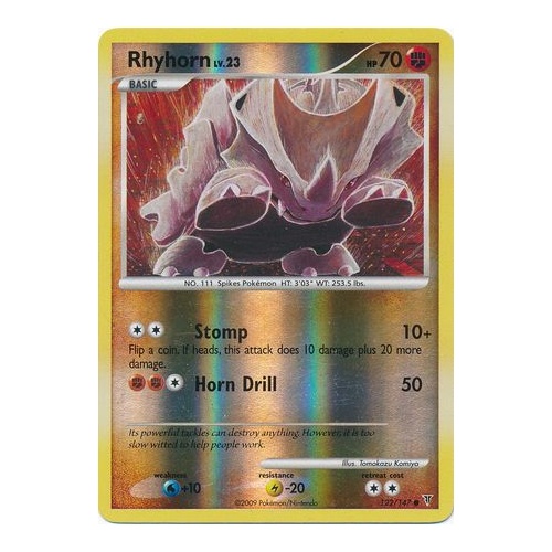 Rhyhorn 122/147 Platinum Supreme Victors Reverse Holo Common Pokemon Card NEAR MINT TCG
