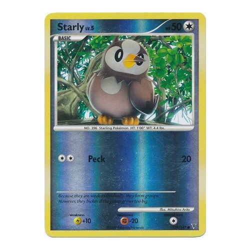 Starly 129/147 Platinum Supreme Victors Reverse Holo Common Pokemon Card NEAR MINT TCG