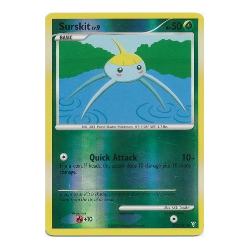 Surskit 130/147 Platinum Supreme Victors Reverse Holo Common Pokemon Card NEAR MINT TCG