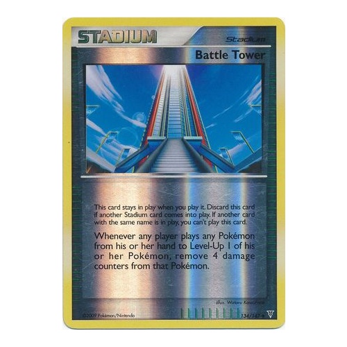 Battle Tower 134/147 Platinum Supreme Victors Reverse Holo Uncommon Trainer Pokemon Card NEAR MINT TCG