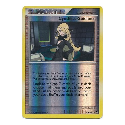Cynthia's Guidance 136/147 Platinum Supreme Victors Reverse Holo Uncommon Trainer Pokemon Card NEAR MINT TCG