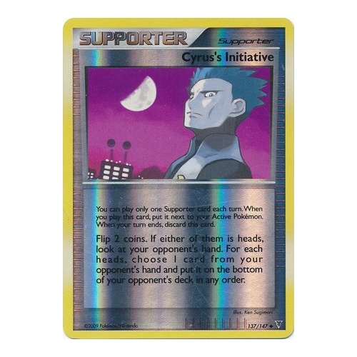 Cyrus's Initiative 137/147 Platinum Supreme Victors Reverse Holo Uncommon Trainer Pokemon Card NEAR MINT TCG