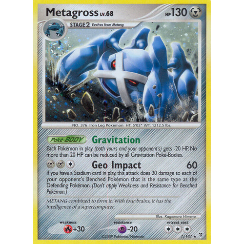 Metagross 7/147 Platinum Supreme Victors Holo Rare Pokemon Card NEAR MINT TCG