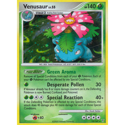 Venusaur 13/147 Platinum Supreme Victors Holo Rare Pokemon Card NEAR MINT TCG