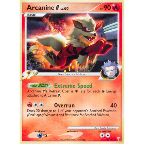 Arcanine G 15/147 Platinum Supreme Victors Rare Pokemon Card NEAR MINT TCG