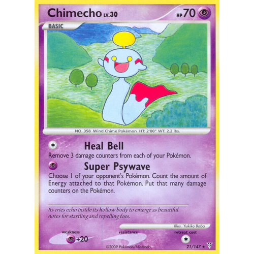 Chimecho 21/147 Platinum Supreme Victors Rare Pokemon Card NEAR MINT TCG