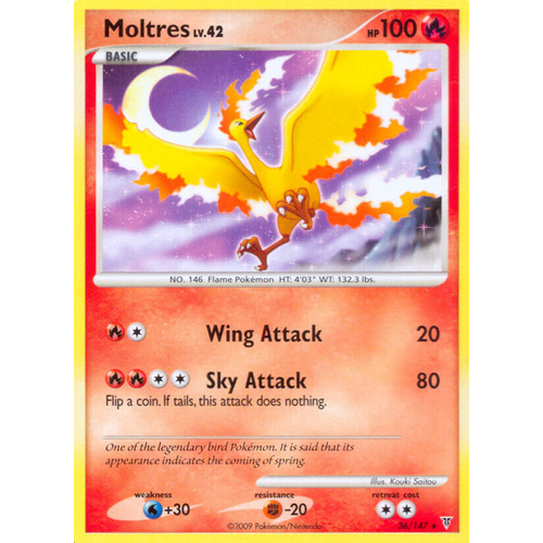 Moltres 36/147 Platinum Supreme Victors Rare Pokemon Card NEAR MINT TCG