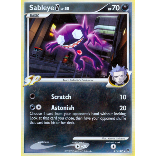 Sableye G 41/147 Platinum Supreme Victors Rare Pokemon Card NEAR MINT TCG