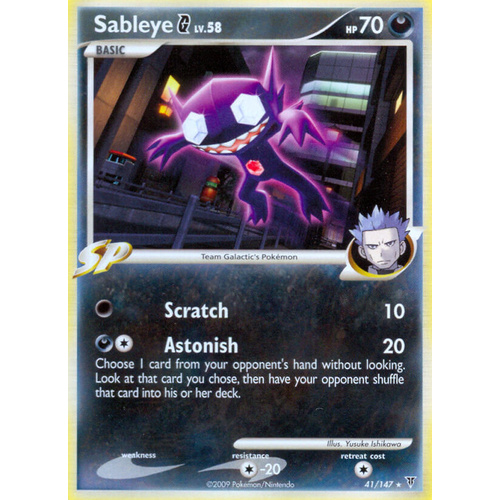 Sableye G 41/147 Platinum Supreme Victors Rare Pokemon Card NEAR MINT TCG