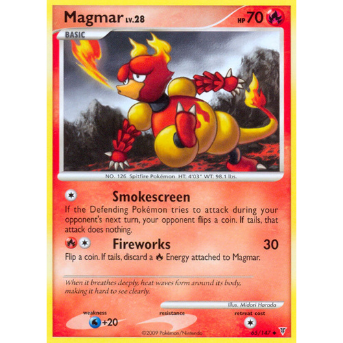 Magmar 65/147 Platinum Supreme Victors Uncommon Pokemon Card NEAR MINT TCG