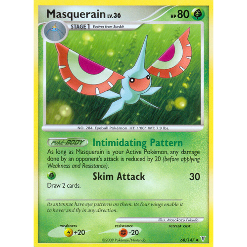 Masquerain 68/147 Platinum Supreme Victors Uncommon Pokemon Card NEAR MINT TCG