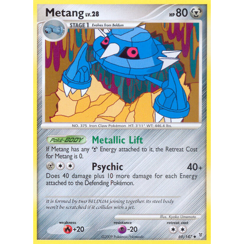 Metang 69/147 Platinum Supreme Victors Uncommon Pokemon Card NEAR MINT TCG