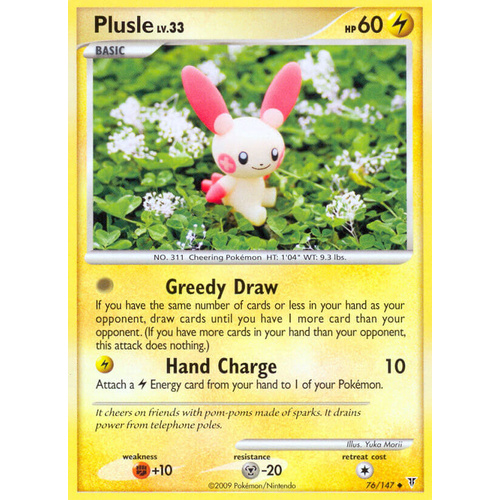 Plusle 76/147 Platinum Supreme Victors Uncommon Pokemon Card NEAR MINT TCG