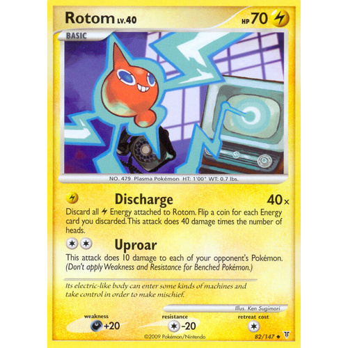 Rotom 82/147 Platinum Supreme Victors Uncommon Pokemon Card NEAR MINT TCG