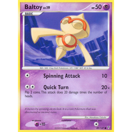 Baltoy 89/147 Platinum Supreme Victors Common Pokemon Card NEAR MINT TCG