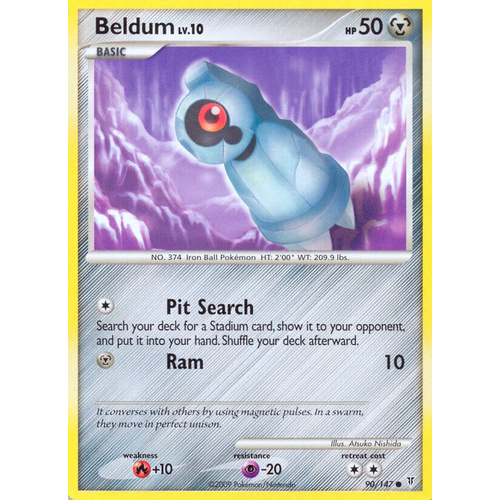 Beldum 90/147 Platinum Supreme Victors Common Pokemon Card NEAR MINT TCG