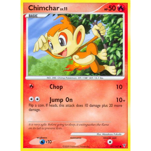 Chimchar 97/147 Platinum Supreme Victors Common Pokemon Card NEAR MINT TCG