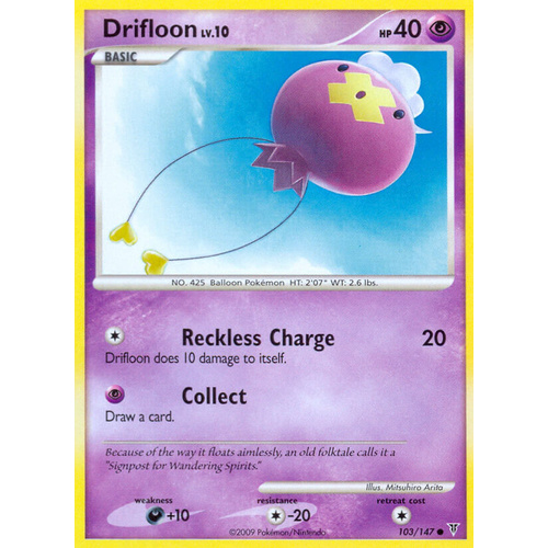 Drifloon 103/147 Platinum Supreme Victors Common Pokemon Card NEAR MINT TCG