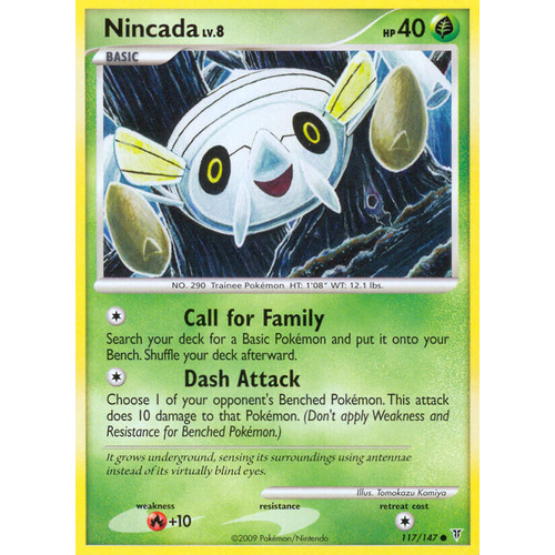 Nincada 117/147 Platinum Supreme Victors Common Pokemon Card NEAR MINT TCG