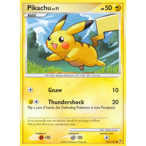 Pikachu 120/147 Platinum Supreme Victors Common Pokemon Card NEAR MINT TCG