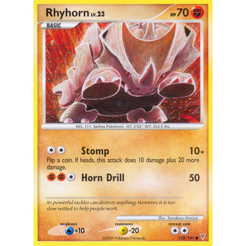 Rhyhorn 122/147 Platinum Supreme Victors Common Pokemon Card NEAR MINT TCG