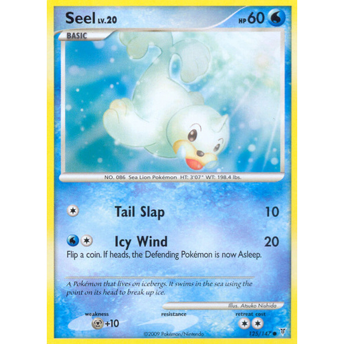 Seel 125/147 Platinum Supreme Victors Common Pokemon Card NEAR MINT TCG