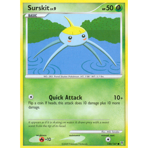 Surskit 130/147 Platinum Supreme Victors Common Pokemon Card NEAR MINT TCG