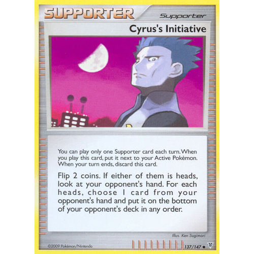 Cyrus's Initiative 137/147 Platinum Supreme Victors Uncommon Trainer Pokemon Card NEAR MINT TCG