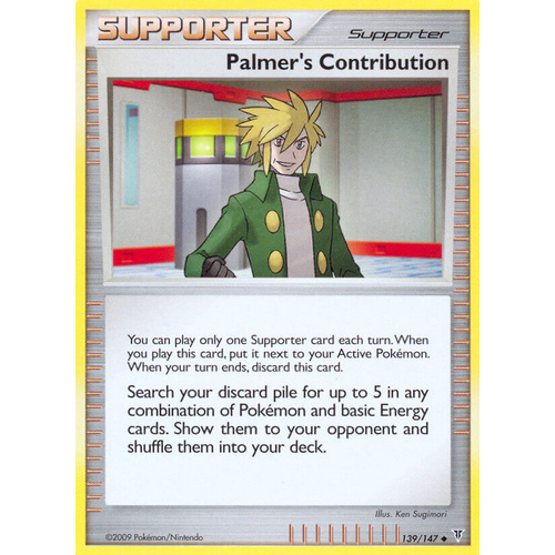 Palmer's Contribution 139/147 Platinum Supreme Victors Uncommon Trainer Pokemon Card NEAR MINT TCG