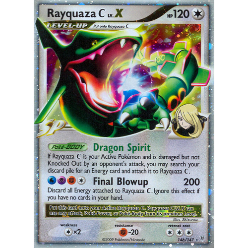 Rayquaza C LV. X 146/147 Platinum Supreme Victors Holo Ultra Rare Pokemon Card NEAR MINT TCG