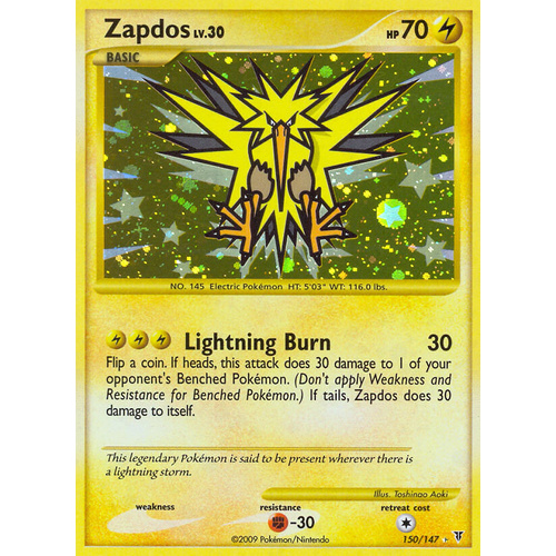 Zapdos 150/147 Platinum Supreme Victors Holo Secret Rare Pokemon Card NEAR MINT TCG