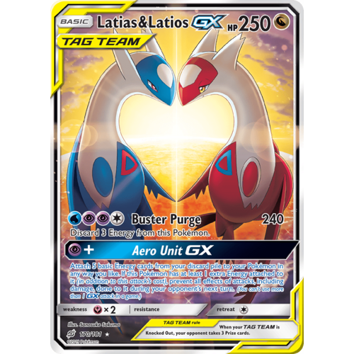 Latias & Latios GX 170/181 SM Team Up Holo Ultra Rare Full Art Pokemon
